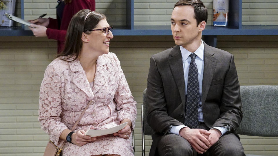 Jim Parsons and Mayim Bialik on 