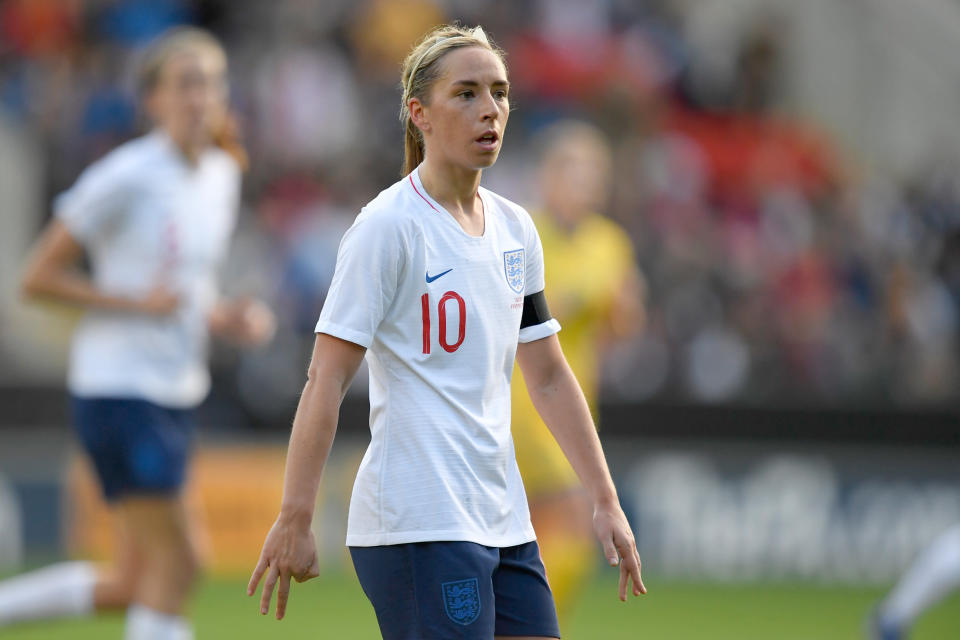 England's Jordan Nobbs is calling for more research on injuries sustained during menstruation. (Photo by Angelo Blankespoor/Soccrates /Getty Images)