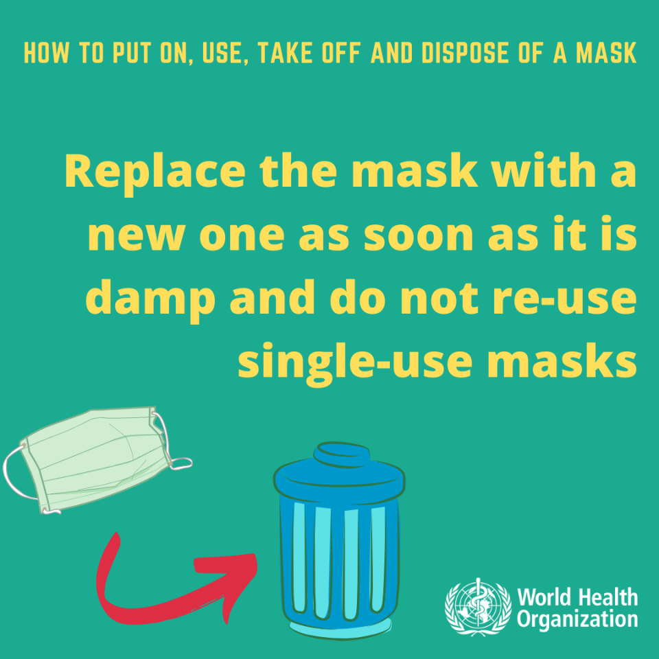 COVID-19: How to put on, use, take off & dispose of a mask