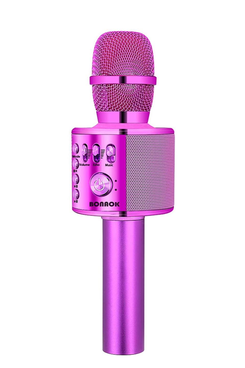 55) Wireless Bluetooth Karaoke Microphone