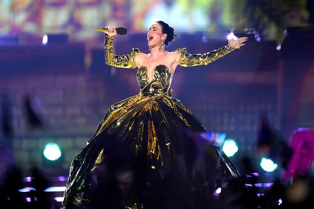 <p>Yui Mok - WPA Pool/Getty Images</p> Katy Perry at the Coronation Concert in Windsor, England in May.