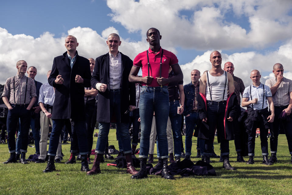 The protagonist of 'Farming' falls in with a gang of white supremacist skinheads.