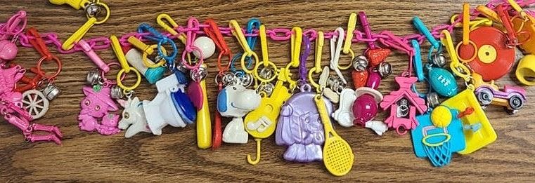 Collection of Bell charms from the mid 1980s.