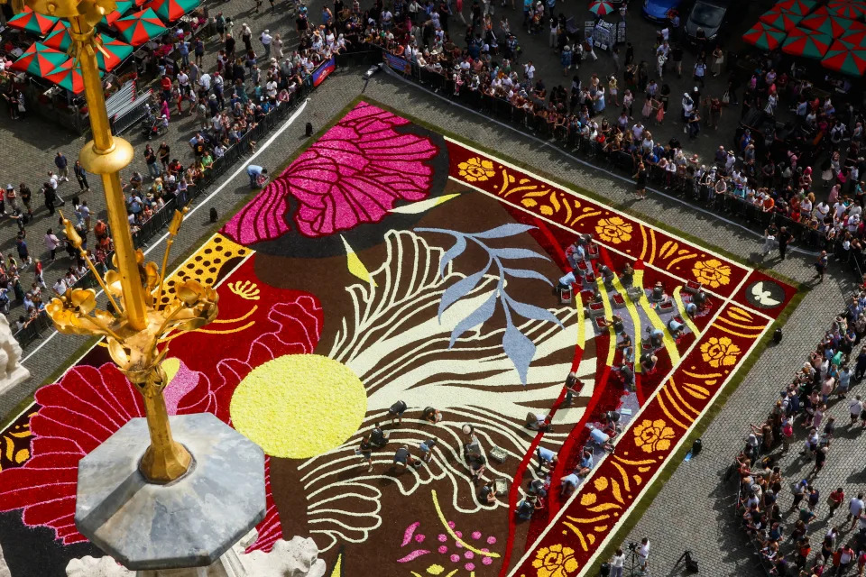 La alfombra de flores ''Art Nouveau'' en Bruselas