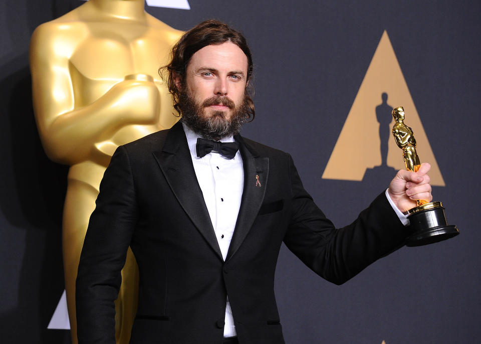 Casey Affleck took home the trophy for Best Actor at the 89th annual Academy Awards in 2017. (Photo: Jason LaVeris via Getty Images)