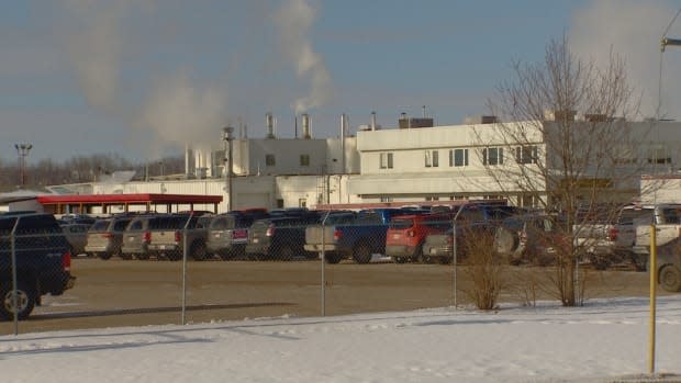 Alberta Health Services declared an outbreak at the Olymel Red Deer Food Processing Plant on Nov. 17, and by the end of February it had been linked to at least 500 cases and three deaths. (Scott Neufeld/CBC - image credit)