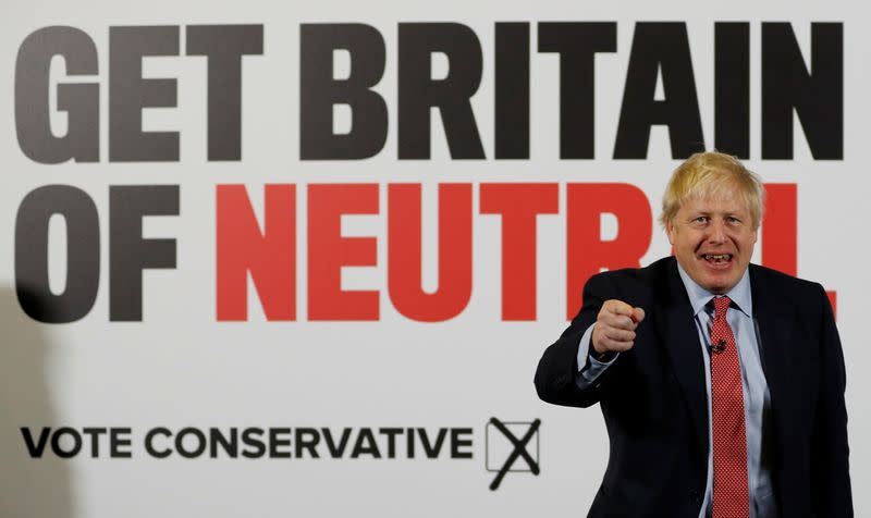 Britain's Prime Minister Boris Johnson's general election campaign