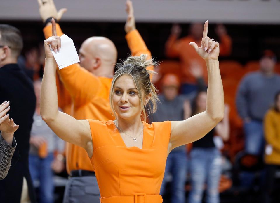 Oklahoma State coach Jacie Hoyt has led the Cowgirls to a 19-7 record so far this season, her first with the program.