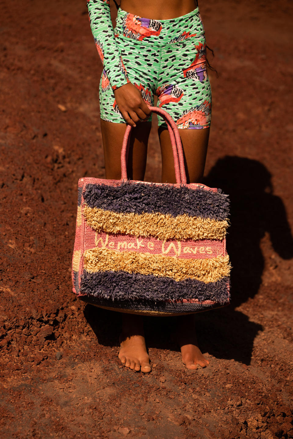 The Roxy x Stella Jean collaboration includes the “Raphia” bag, which was handmade by female artisans in Antananarivo, Madagascar. - Credit: Courtesy Photo