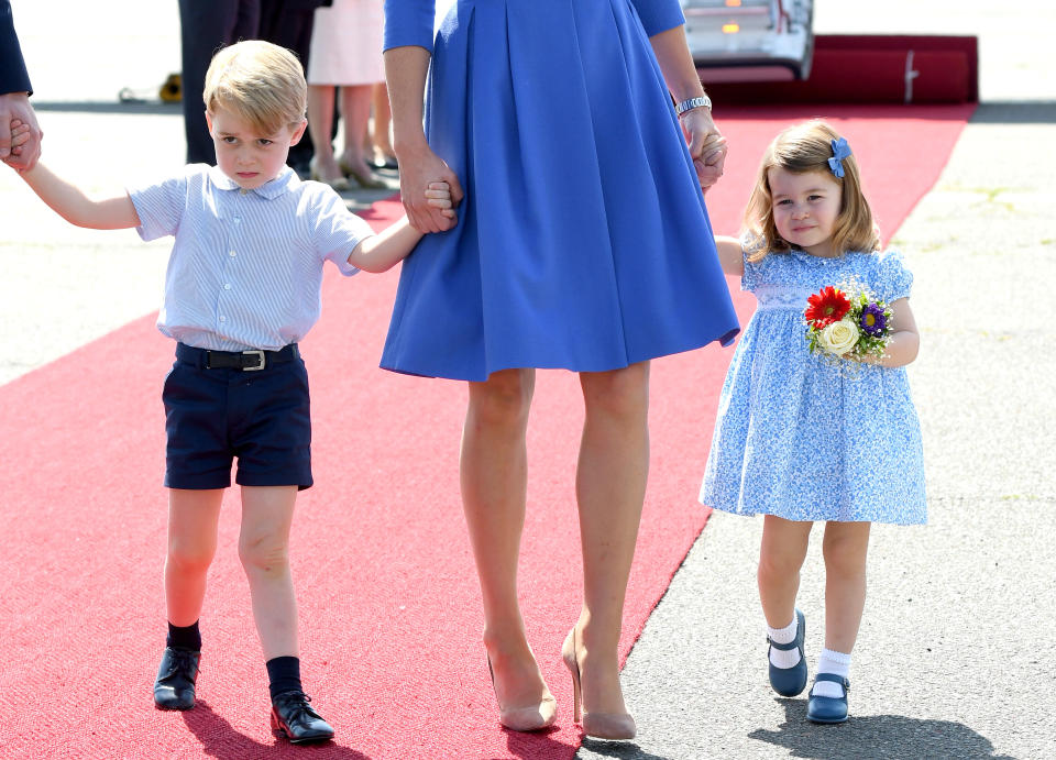 Charlotte has also been seen in her printed dress before [Photo: Getty]