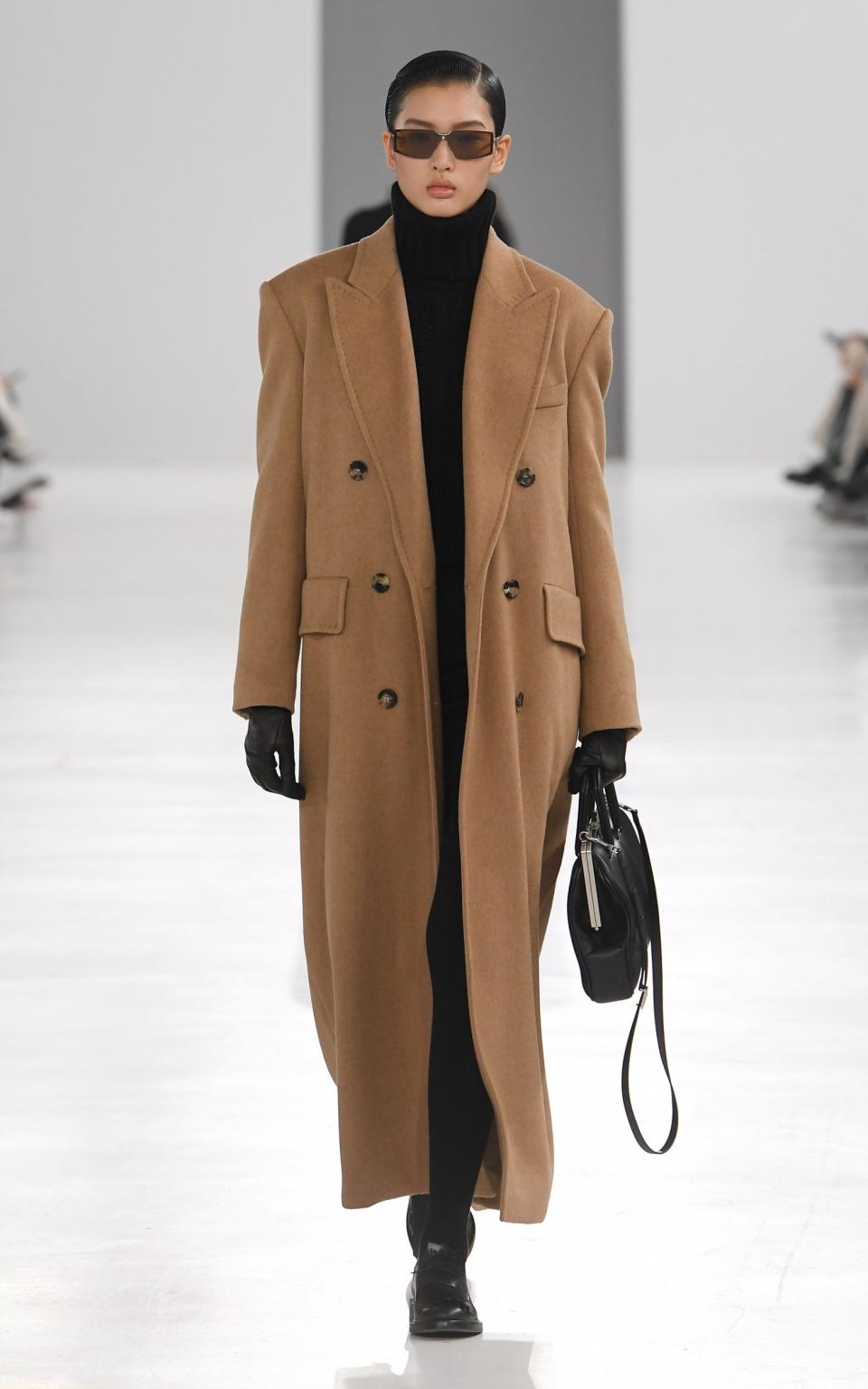 Biscuit tones on the Max Mara runway