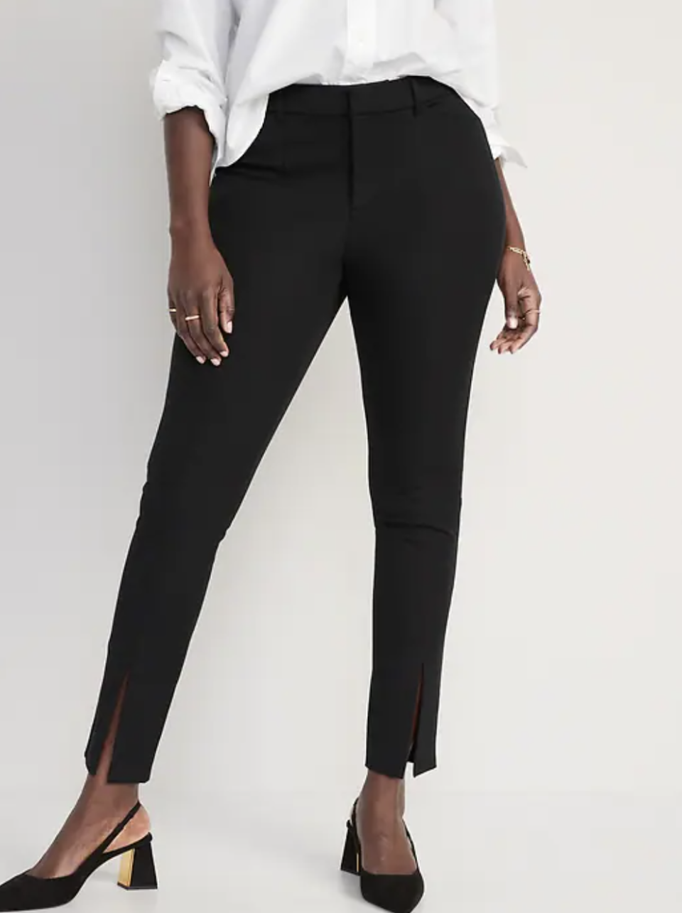 High-Waisted Split-Front Pixie Skinny Pants (photo via Old Navy)