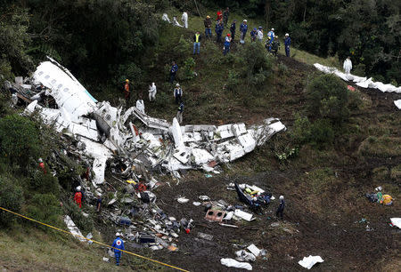 Brazilian soccer team's plane crashes in Colombia; 75 dead