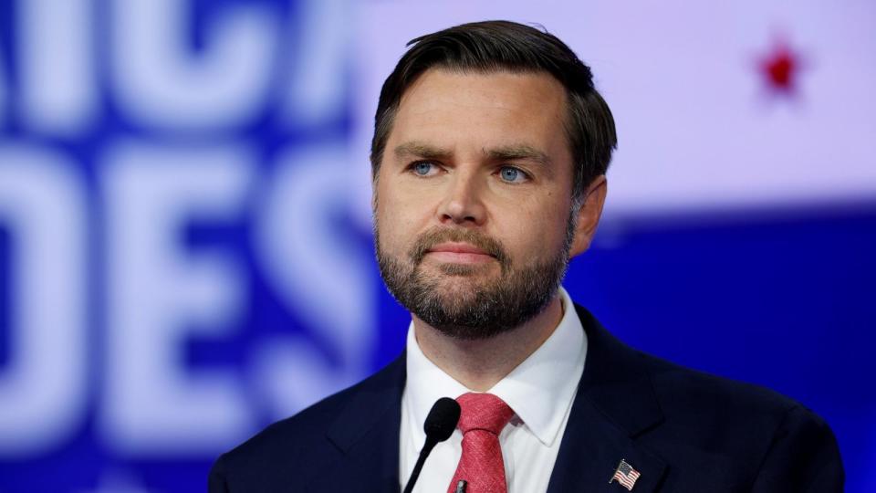 PHOTO: Republican vice presidential candidate Sen. JD Vance participates in a debate, Oct. 1, 2024 in New York City.  (Chip Somodevilla/Getty Images)