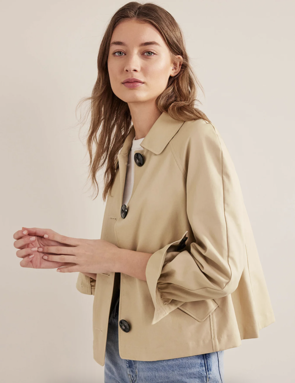 A lighter take on the ever-fashionable trench. (Boden)