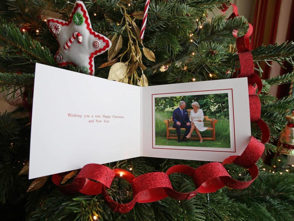 The photograph for Prince Charles and Camilla's Christmas card was taken by Hugo Burnand (PA)