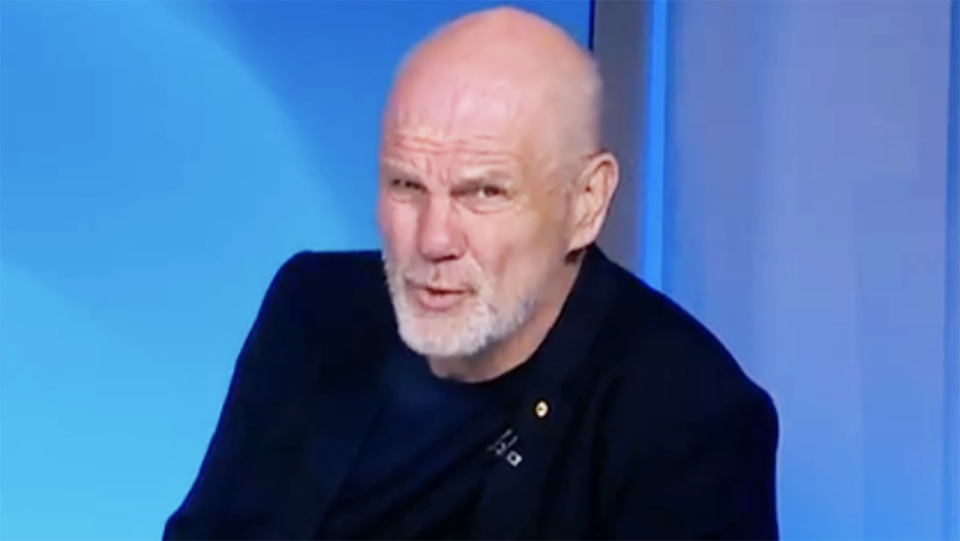 Peter FitzSimons pictured on Channel 9's Wide World of Sports.