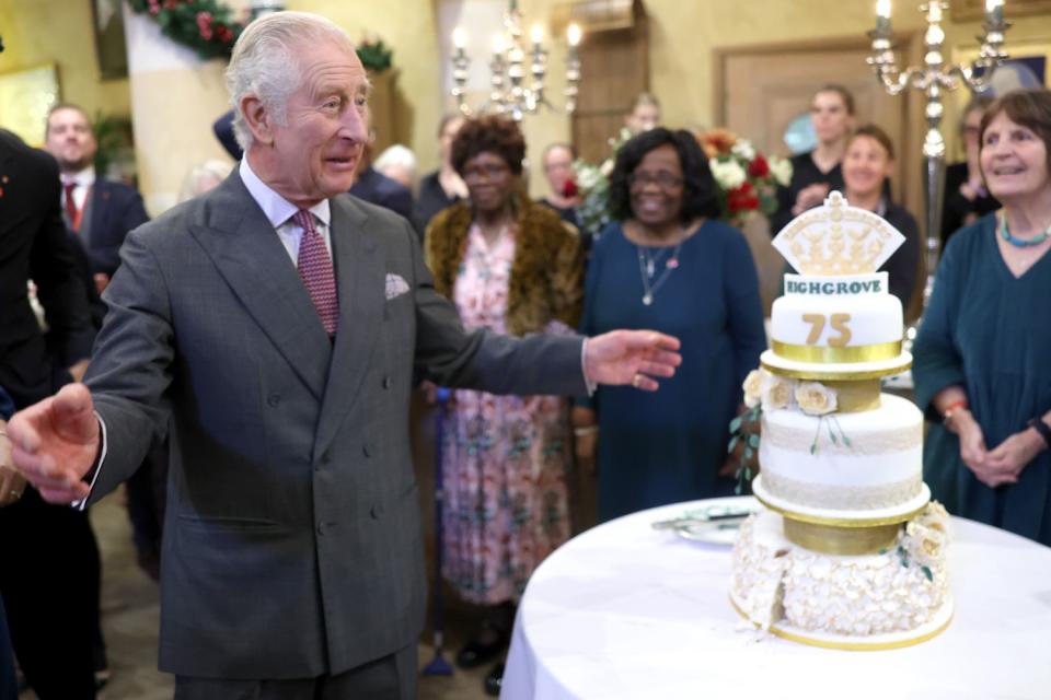 <p> Chris Jackson/Getty</p> King Charles attends his 75th birthday party hosted by the Prince