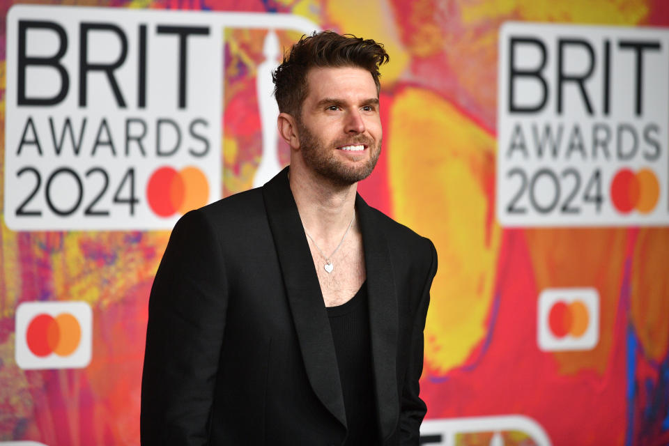 Joel Dommett attends the BRIT Awards 2024 at The O2 Arena