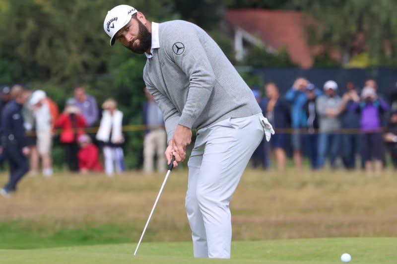 Jon Rahm dropped from No. 1 to No. 4 in the FedEx Cup standings because of a 31st place finish at the BMW Championship. File Photo by Hugo Philpott/UPI