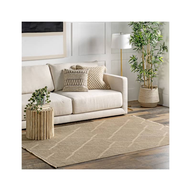 Beige Ashly Trellis Area Rug, 8' x 10'