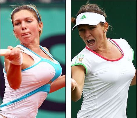 Simona Halep, antes y después de su operación de reducción de pecho. Foto:<span> Setn.Com</span>