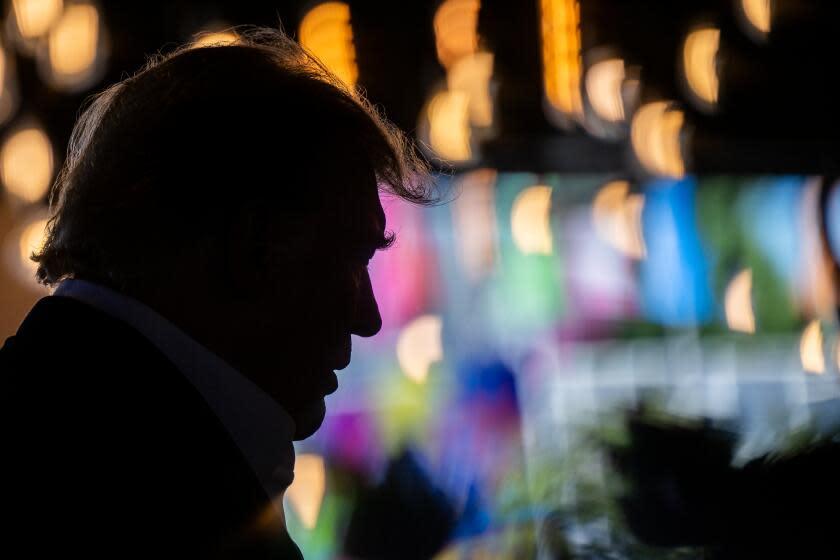 DES MOINES, IOWA - AUGUST 12: Republican presidential candidate and former U.S. President Donald Trump speaks during a rally at the Steer N' Stein bar at the Iowa State Fair on August 12, 2023 in Des Moines, Iowa. Republican and Democratic presidential hopefuls, including Florida Gov. Ron DeSantis, former President Donald Trump are visiting the fair, a tradition in one of the first states to hold caucuses in 2024. (Photo by Brandon Bell/Getty Images)