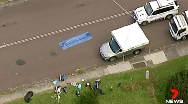 The scene where Mr Thompson died. Source: 7 News