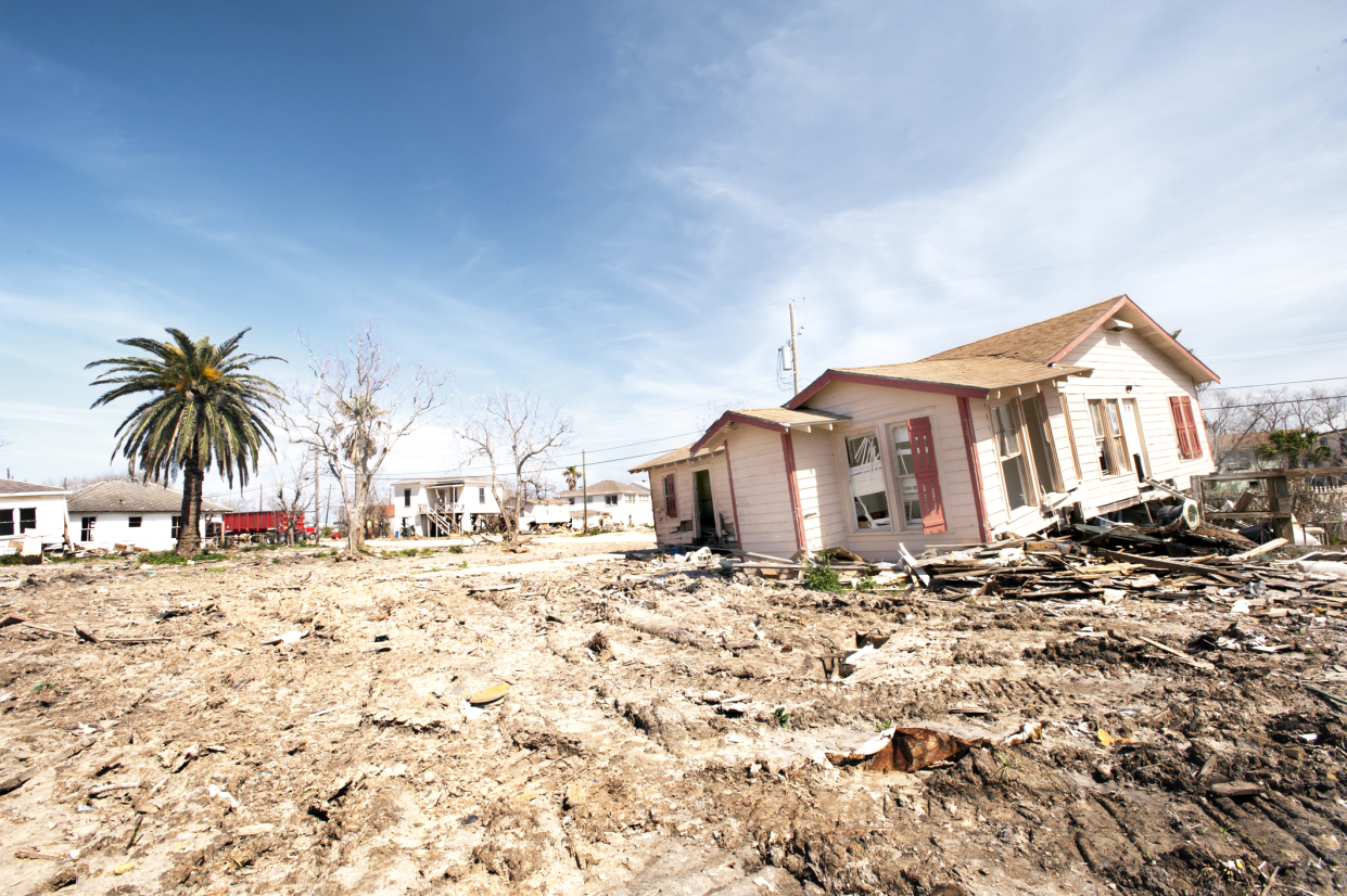 Damaged Home in Galveston, Texas Caused From Hurricane Ike, 2008