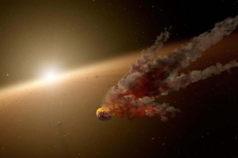塔碧星（Tabby's star）光度變化假說，大型行星撞擊（Wikipedia / Public Domain）