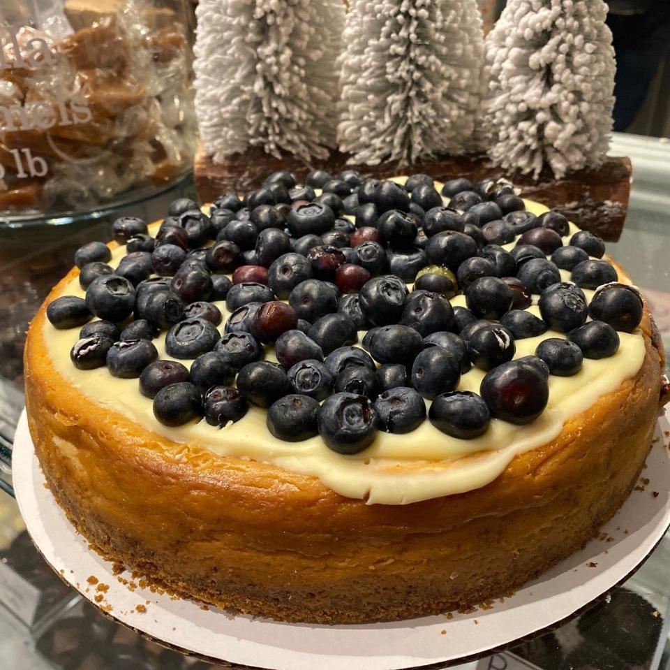 FILE - Blueberry cheesecake is among the offerings available at CC's Chocolates.