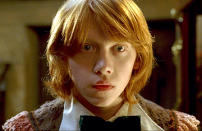 <p>Rupert Grint as Ron Weasley in Warner Bros. Harry Potter and the Goblet of Fire - 2005</p>