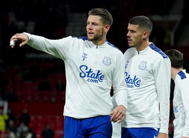 Everton’s James Tarkowski and Conor Coady