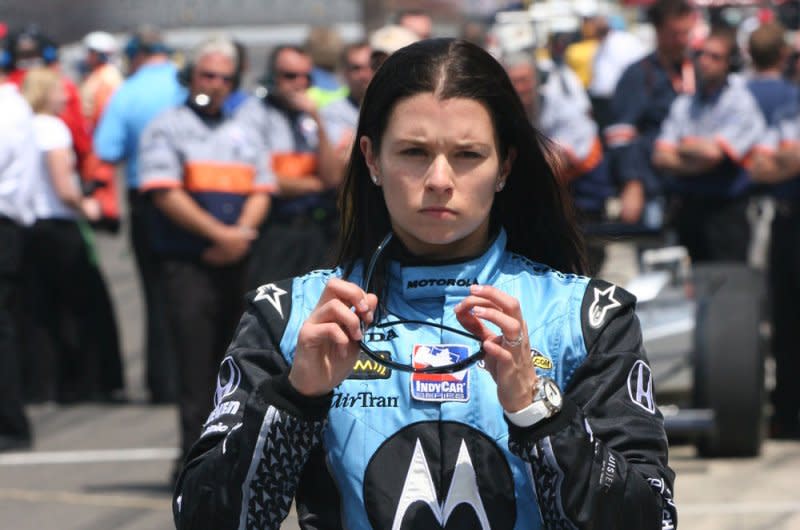 On April 20, 2008, Danica Patrick won the Indy Japan 300 auto race, becoming the first woman to win an IndyCar event. File Photo by Ed Locke/UPI