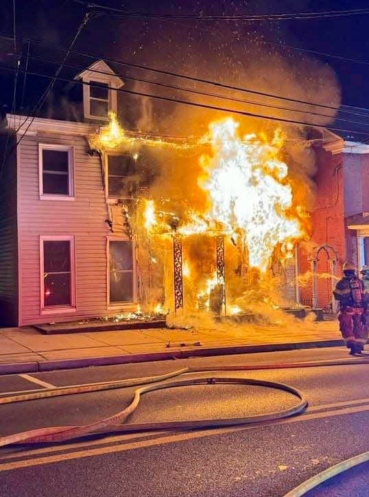 Over 50 emergency vehicles, including several fire companies, responded Friday morning to an apartment fire on Boonsboro's Main Street.