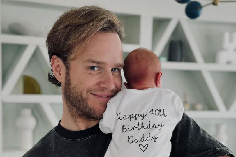 Olly Murs with baby daughter