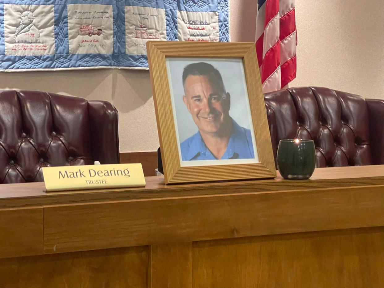 Bethlehem Township trustees recently had a moment of silence to remember Trustee Mark Dearing who died Dec. 10 at age 56. Dearing had been elected trustee in November 2019.