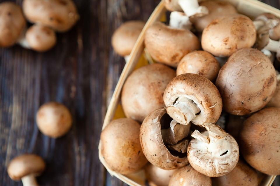 <p>Healthy mushroom compounds have been shown to lower cholesterol and slow tumor growth associated with some cancers, according to the American Cancer Society. Mushrooms also increase your body’s circulating levels of proteins called interferon, which stop viruses like hepatitis from advancing. Whether you plan to gobble shiitakes or white buttons, just make sure you cook them first; their dense cell walls are nearly indigestible if eaten raw.</p><p><strong>Try it: </strong><a href="https://www.prevention.com/food-nutrition/recipes/a25240133/farro-wild-mushroom-dressing-recipe/" rel="nofollow noopener" target="_blank" data-ylk="slk:Farro and Wild Mushroom Dressing;elm:context_link;itc:0;sec:content-canvas" class="link ">Farro and Wild Mushroom Dressing</a></p>