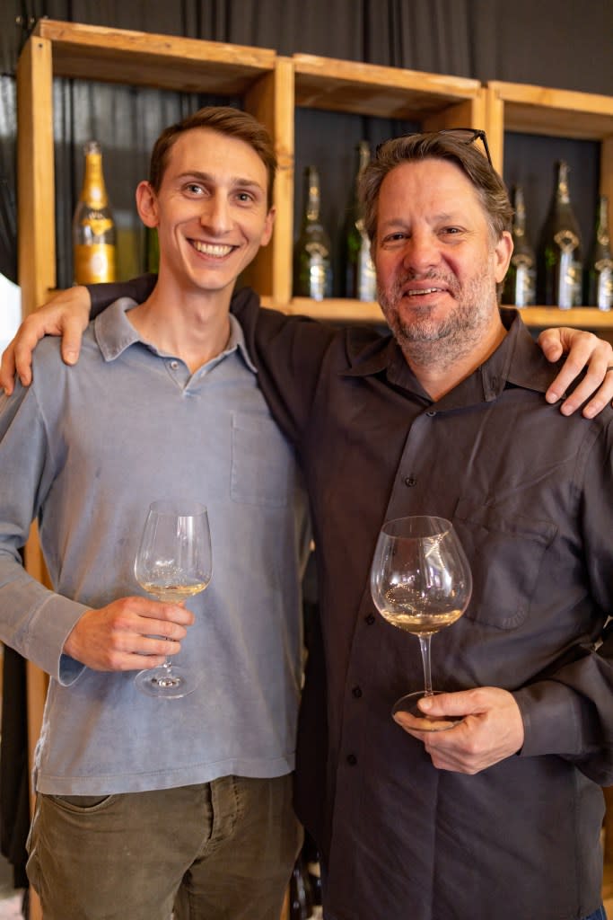 The New York Vintners was founded in 2006 by Benson (right). He expanded his business from online wine retailer into a wine social club with the help of Harris Greenstein.