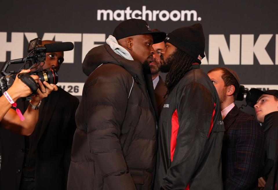 Dillian Whyte faces off with unbeaten American Jermaine Franklin (Getty Images)