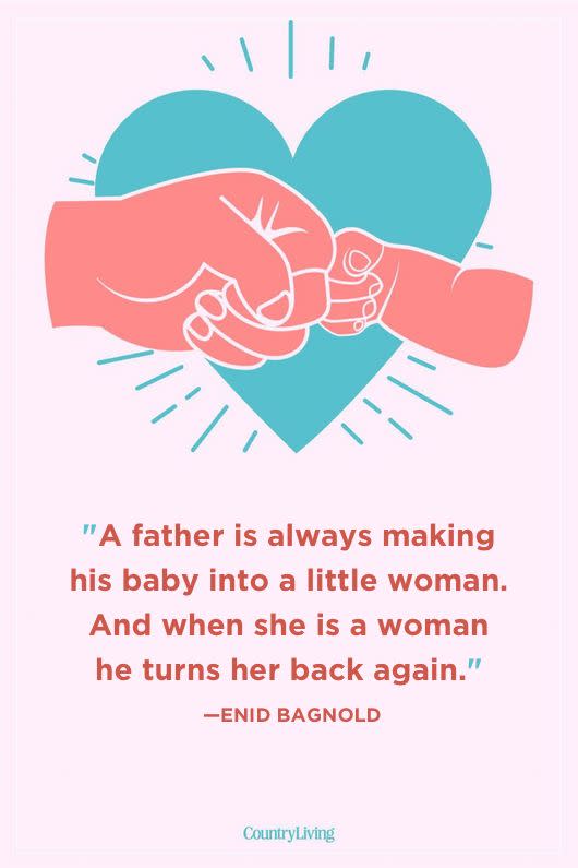 <p>"A father is always making his baby into a little woman. And when she is a woman he turns her back again."</p>