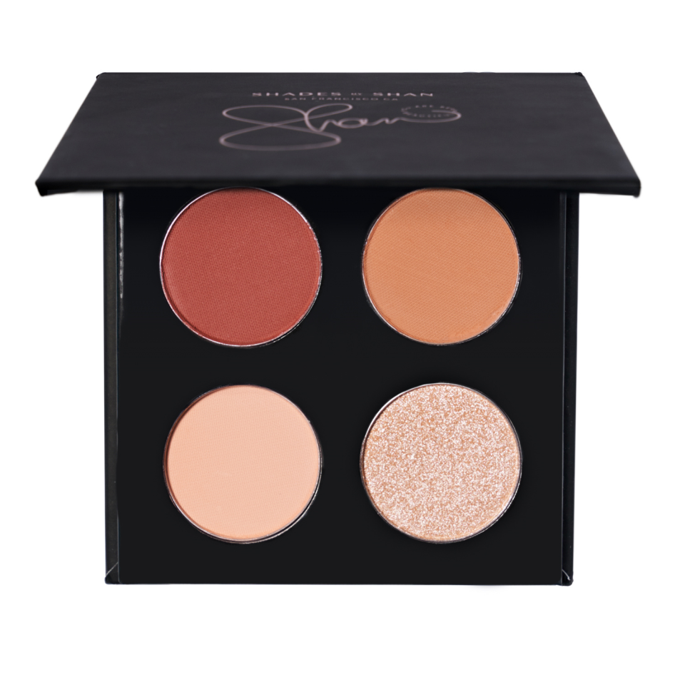 <p><strong>Shades by Shan</strong></p><p>sbscosmetics.com</p><p><strong>$26.00</strong></p><p><a href="https://sbscosmetics.com/collections/eyes/products/sahara-dreams-eyeshadow-palette" rel="nofollow noopener" target="_blank" data-ylk="slk:Shop Now;elm:context_link;itc:0;sec:content-canvas" class="link ">Shop Now</a></p><p>Shan Berries crafted the Shades By Shan line in 2019 because of her love for makeup. One of the brand's initiatives is that each Shades By Shan purchase goes to support single parents in need. The Sahara Dreams eyeshadow palette comes with three mattes and one shimmer option that are all neutral enough to pair well with any ensemble.</p>