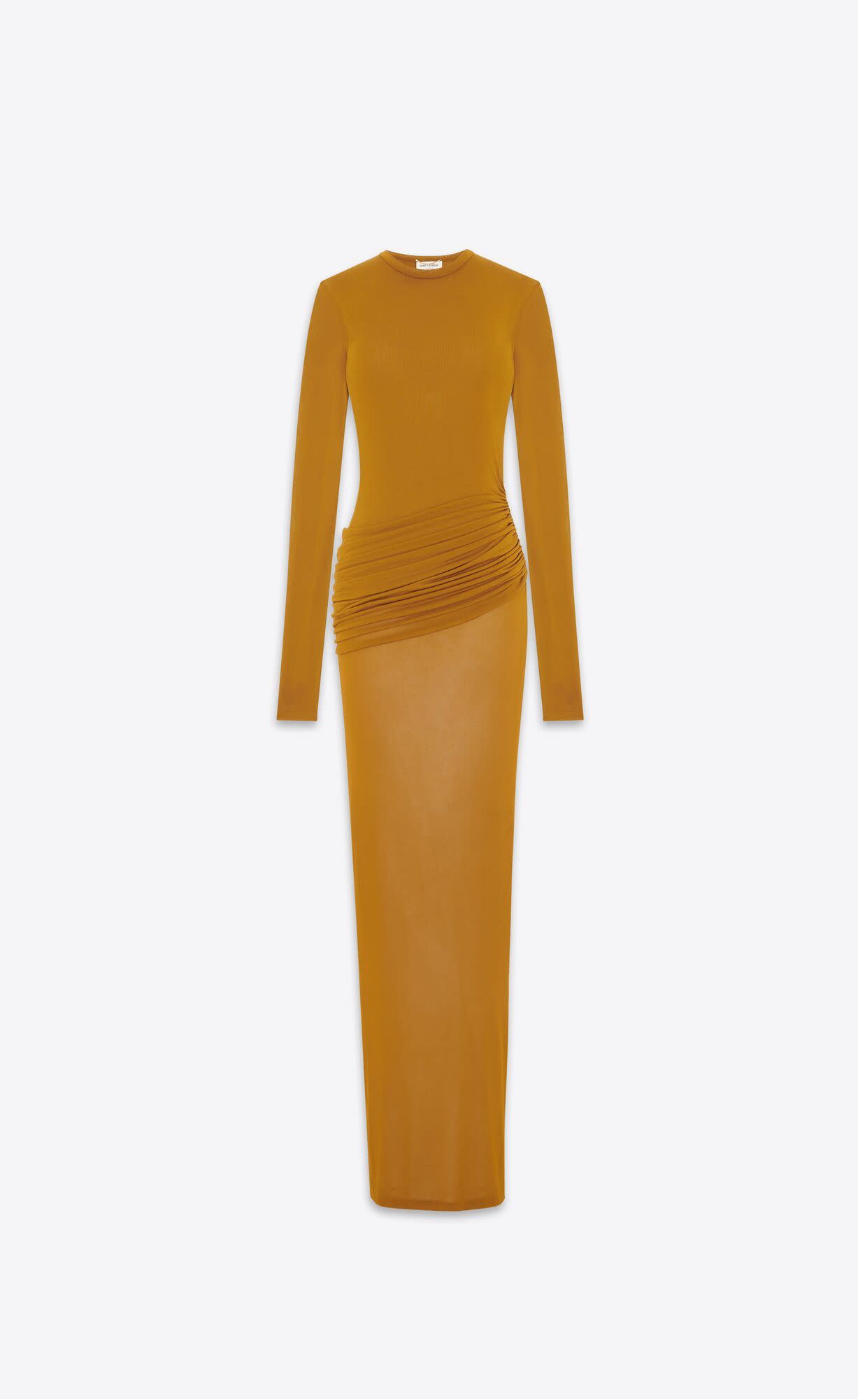 <p><a href="https://www.ysl.com/en-us/dresses-and-skirts/long-draped-dress-in-jersey-voile-774615Y096Q2612.html" rel="nofollow noopener" target="_blank" data-ylk="slk:Shop Now;elm:context_link;itc:0;sec:content-canvas" class="link rapid-noclick-resp">Shop Now</a></p><p>Long Draped Dress in Jersey Voile</p><p>ysl.com</p><p>$3300.00</p>