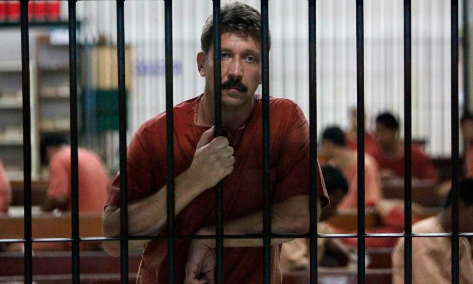 Viktor Bout waits in a holding cell in Bangkok on 9 March 2009.