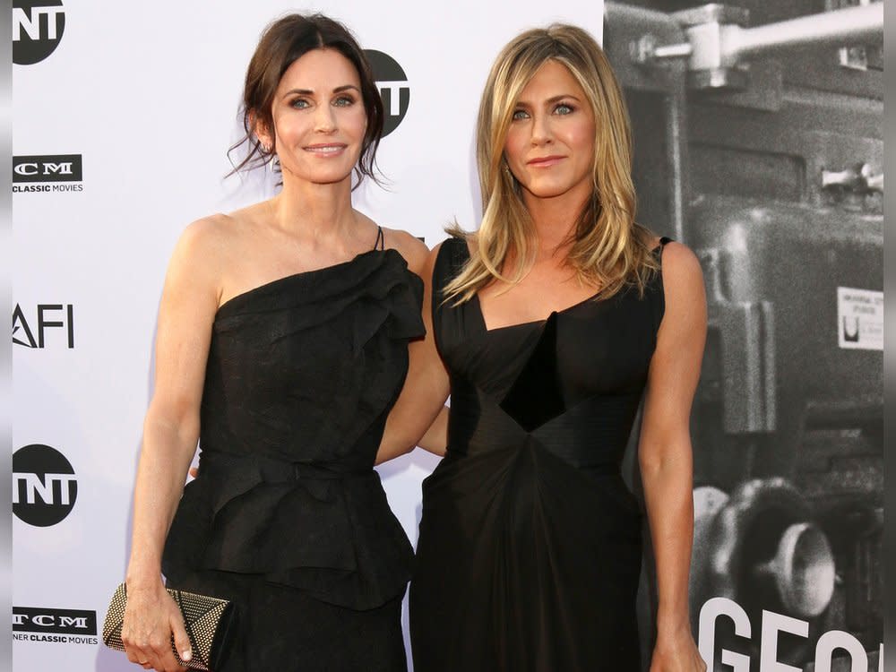 Die Schauspielerinnen Courteney Cox (l.) und Jennifer Aniston waren gemeinsam schon auf vielen Red-Carpet-Events. (Bild: Kathy Hutchins/Shutterstock.com)