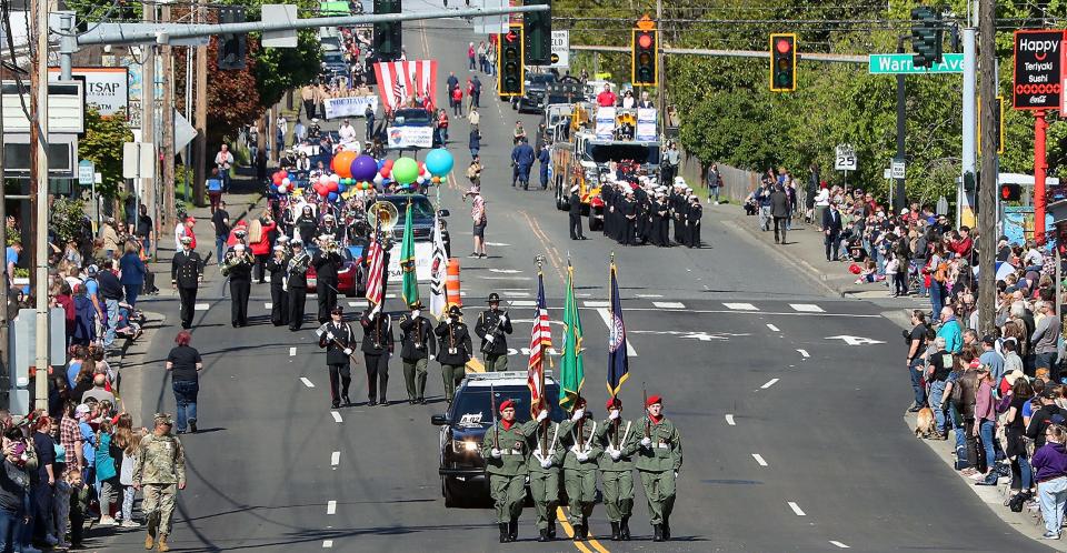 The Armed Forces Day Parade starts kicks off down 6th street in downtown Bremerton on Saturday, May 21, 2022. 