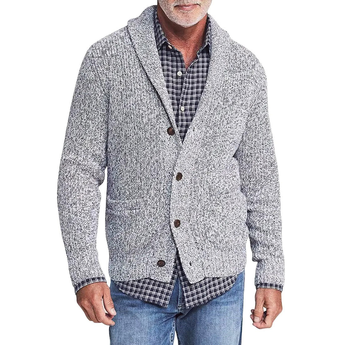 Faherty Marled Cotton & Cashmere Cardigan