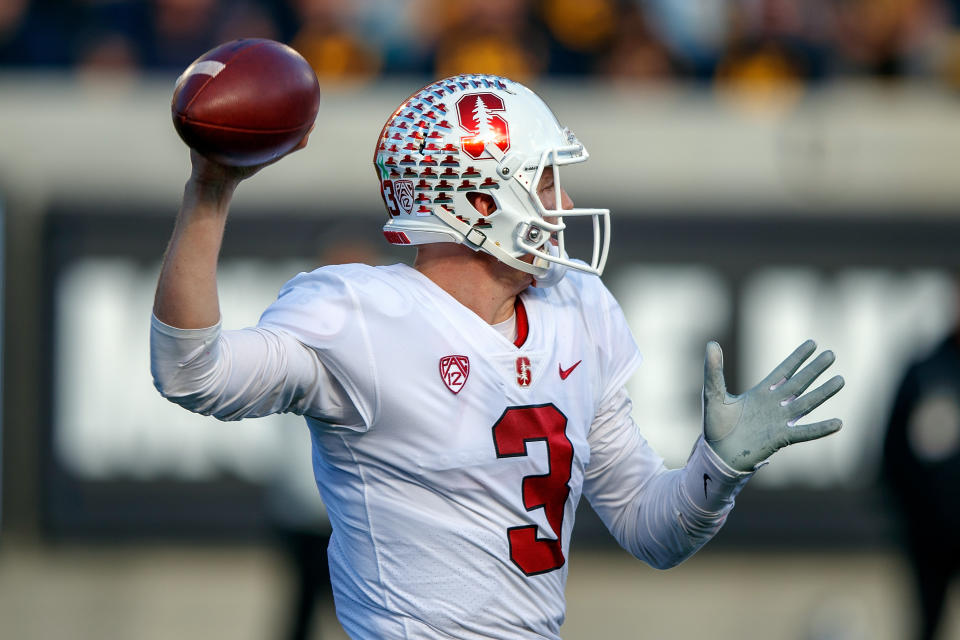 Stanford QB K.J. Costello has some obvious plusses but a lot of questions as an NFL prospect. (Getty Images)