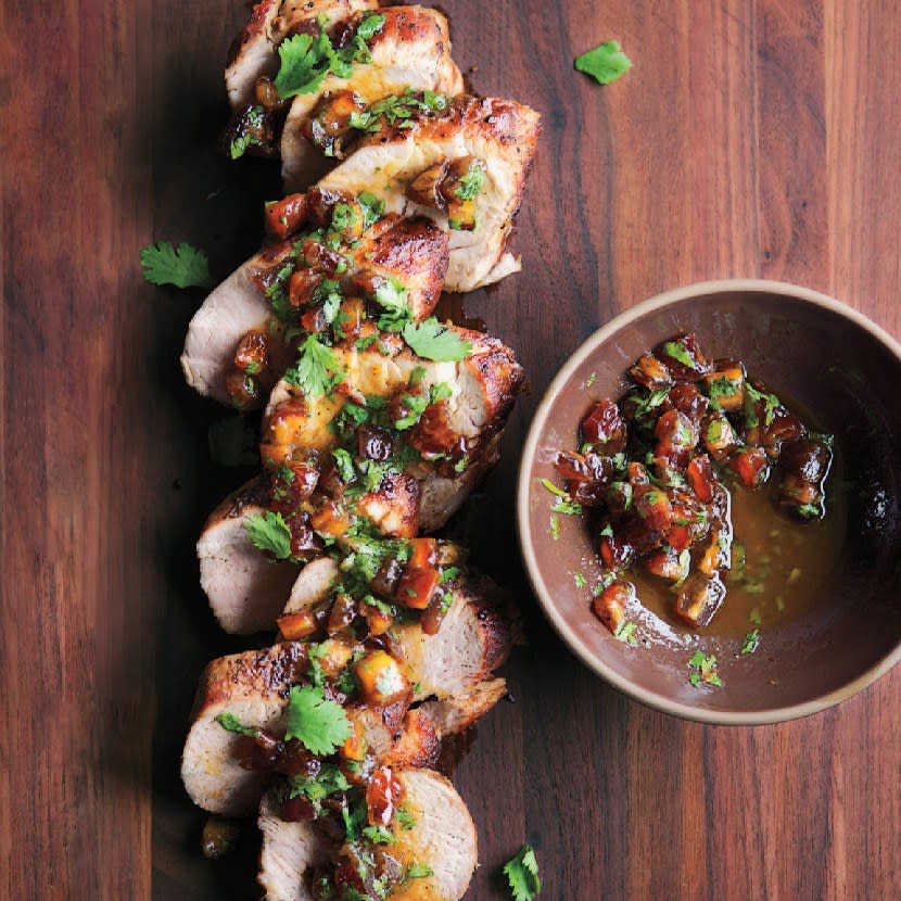 Pork Tenderloin With Date And Cilantro Relish