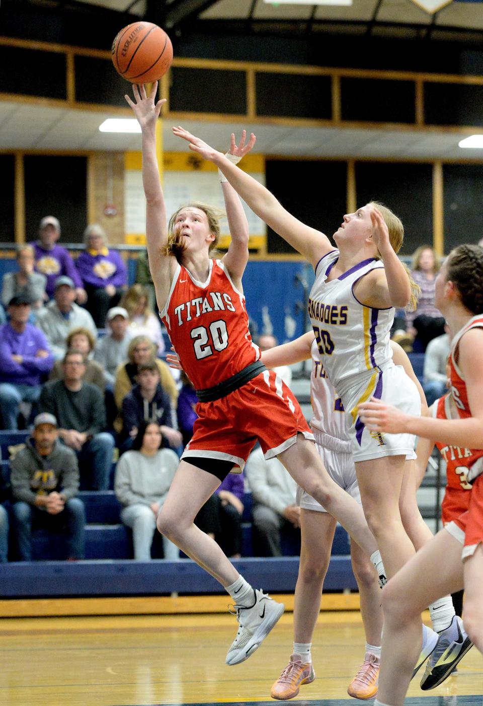 Glenwood's Alexis Neumann takes a shot during the game against Taylorville during the 3A Girls Basketball Regional Tournament Friday, February 16, 2024.